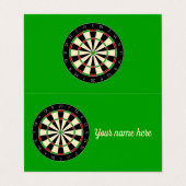 Sportgeräte - Dartboard 1 Visitenkarten (Außenseite Aufgefaltet)