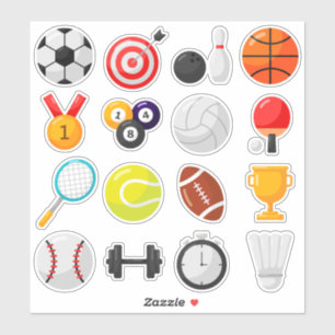 Sportgeräte für Kinder Aufkleber