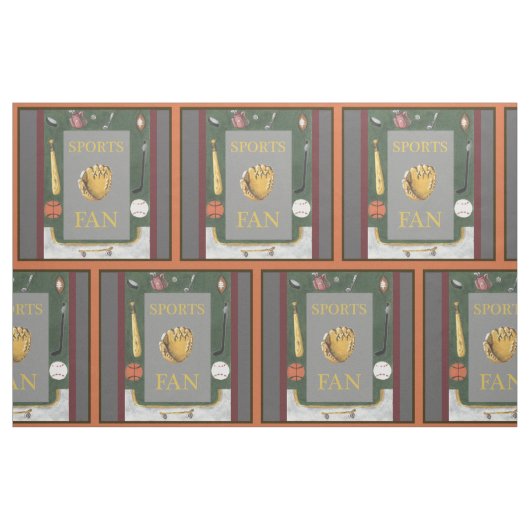 Sportgeräte Stoff (Fat Quarter (45,7 x 55,9 cm))