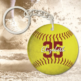 Sportgeschenke mit Mannschaftsnamen Softball Schlüsselanhänger