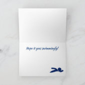 Sportgestaltung Geburtstagskarte für das Schwimmen Karte (Innenseite)