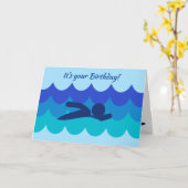 Sportgestaltung Geburtstagskarte für das Schwimmen Karte (Gelbe Blume)