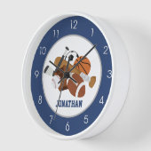 Sportgraue und Navy Blue All Stars Jungs Kindermau Uhr (Winkel)