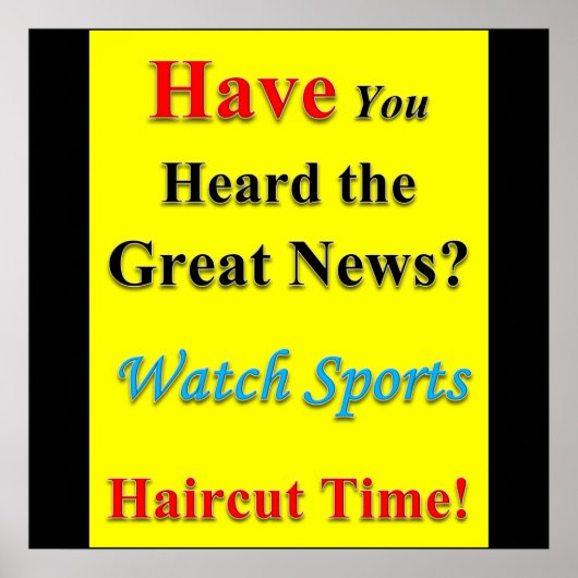 Sporthaar verkaufen Poster Matte (Vorne)