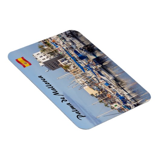 Sporthafen Portixol bei Dämmerung - Palma de Mallo Magnet (Rechte Seite)