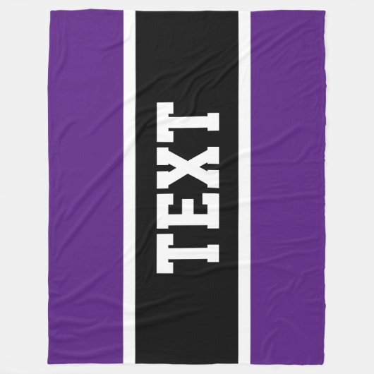 Sporthaftes, feines, Lila Schwarz-weißes Streifen Fleecedecke (Vorderseite)