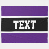 Sporthaftes, feines, Lila Schwarz-weißes Streifen Fleecedecke (Vorderseite (Horizontal))