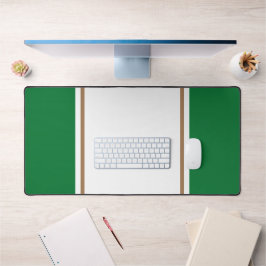 Sporthaftes, grünes Mocha Racing Streifen Schreibtischunterlage