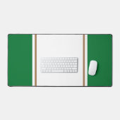 Sporthaftes, grünes Mocha Racing Streifen Schreibtischunterlage (Tastatur & Maus)