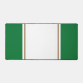 Sporthaftes, grünes Mocha Racing Streifen Schreibtischunterlage (Vorderseite)