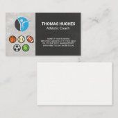 Sporthallen | Athletisches Logo Visitenkarte (Vorne/Hinten)