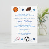 Sporthallen MVP All Star Baby Dusche Einladung (Stehend Vorderseite)