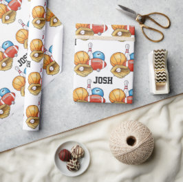 Sporthallen Personalisiert Geschenkpapier