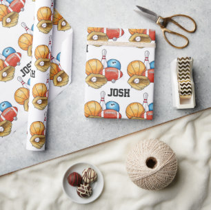 Sporthallen Personalisiert Geschenkpapier