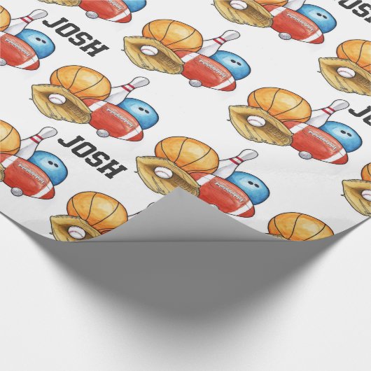 Sporthallen Personalisiert Geschenkpapier (Ecke)