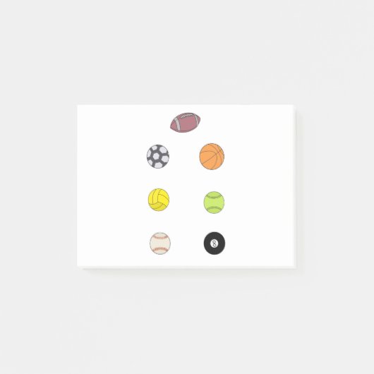 Sporthallen Post-it Klebezettel (Vorderseite)