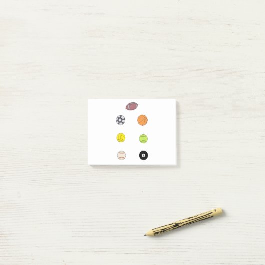 Sporthallen Post-it Klebezettel (Auf Schreibtisch)