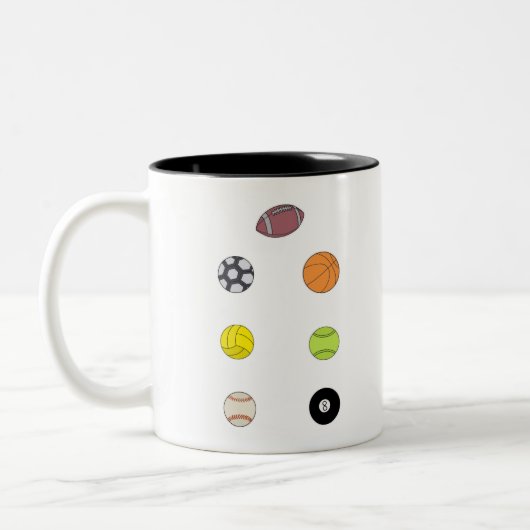 Sporthallen Zweifarbige Tasse (Links)