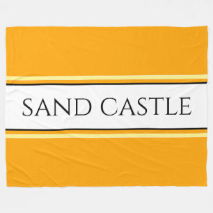Sporthelle Helle Golden Yellow SANDCASTLE Streifen Fleecedecke