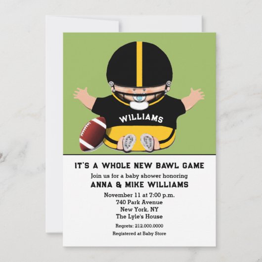 Sporthinderdusche Einladung (Vorderseite)