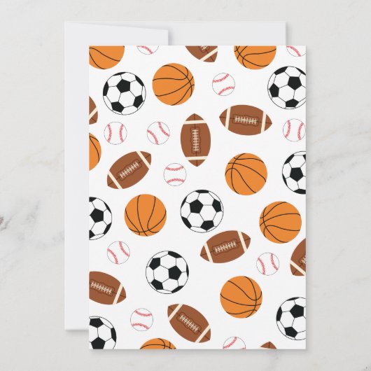 Sporthinderdusche Pink Girl Einladung (Rückseite)