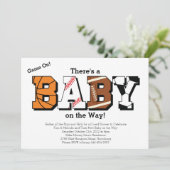 Sporthinderdusche Pink Girl Einladung (Stehend Vorderseite)