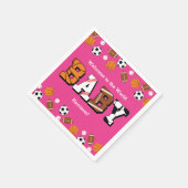 Sporthinderdusche Pink Girl Serviette (Ecke)