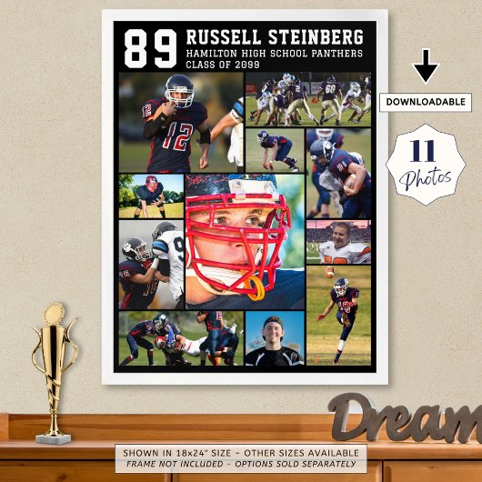 Sporthochschule Senior 11 Foto Collage Grad Fo Poster