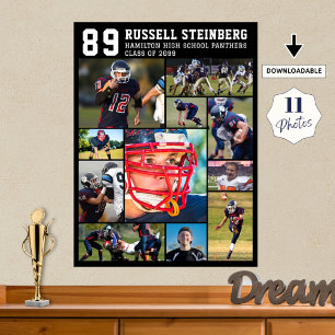 Sporthochschule Senior 11 Foto Collage Grad Fo Poster