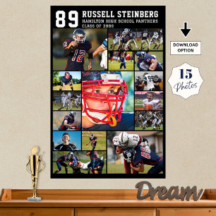 Sporthochschule Senior 15 Foto Collage Grad Poster