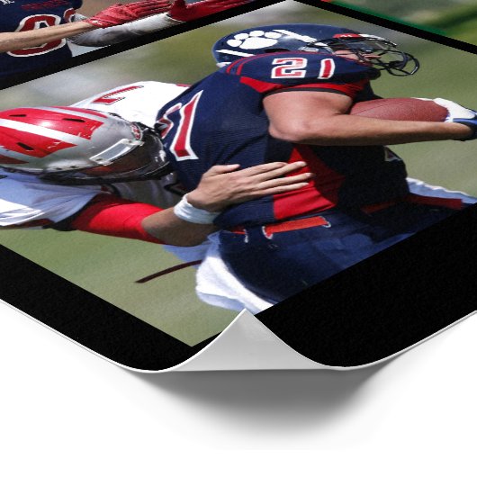 Sporthochschule Senior 19 Foto Collage Grad Poster (Ecke)