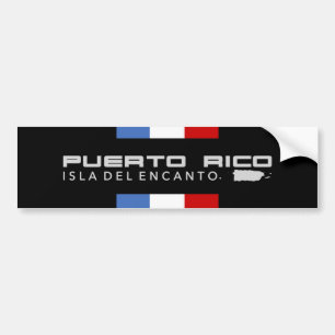 Sportige Puerto Rico Streifen   Schwarz Graue Inse Autoaufkleber