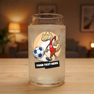 Sportiger Gecko Fügen Sie Ihren Text Fußballspiele Dosenglas