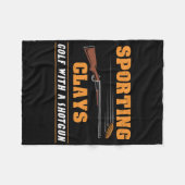 Sporting Clays - Golf mit einer Schrotflinte - Cla Fleecedecke (Vorderseite (Horizontal))