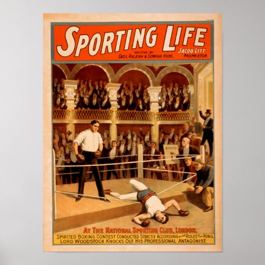 "Sporting Life" Boxtheater-Spielplakat Poster (Vorne)