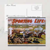 Sporting Life, 'Lady Luck gewinnt die Derby' Vinta Postkarte (Vorne/Hinten)