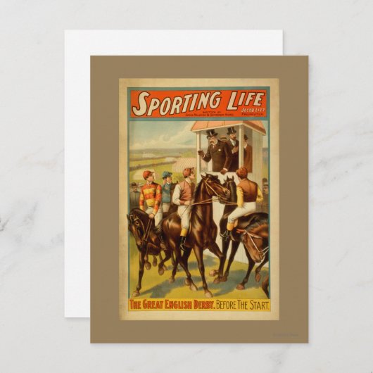 Sporting Life - The Great English Derby Theater Postkarte (Vorne/Hinten)