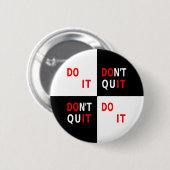 Sporting Zitat für Leben nicht aufhören Button (Vorne & Hinten)