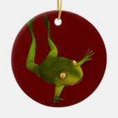 Sportive Frog Keramik Ornament (Vorne)