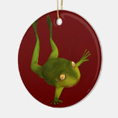 Sportive Frog Keramik Ornament (Links)