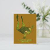 Sportive Frog Postkarte (Stehend Vorderseite)