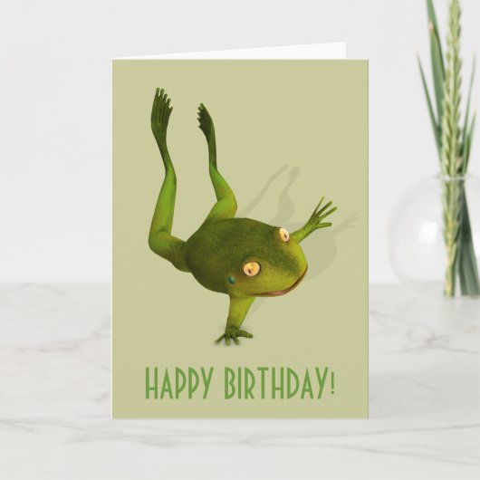 Sportiver Frosch Karte (Vorderseite)