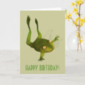 Sportiver Frosch Karte (Gelbe Blume)