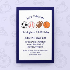 Sportjunge zum Geburtstag Einladung