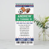 Sportkarte aller Sterne Einladung zum Geburtstag (Stehend Vorderseite)