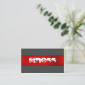 Sportkarte mit Ultra-Dick Red Gray Fitness Visitenkarte (Stehend Vorderseite)