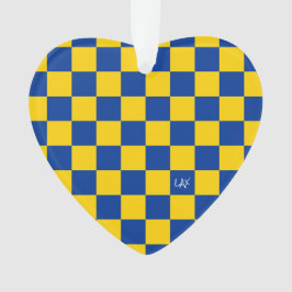 Sportkarton INITIALS Blue Yellow Fan Club Ornament