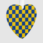 Sportkarton INITIALS Blue Yellow Fan Club Ornament (Vorderseite)