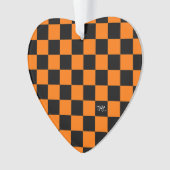 Sportkarton INITIALS Orange Black Fan Ornament (Vorderseite)
