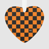 Sportkarton INITIALS Orange Black Fan Ornament (Vorderseite)